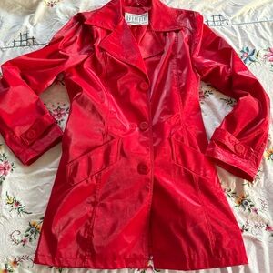 Vintage BB Dakota statement long jacket in cherry red